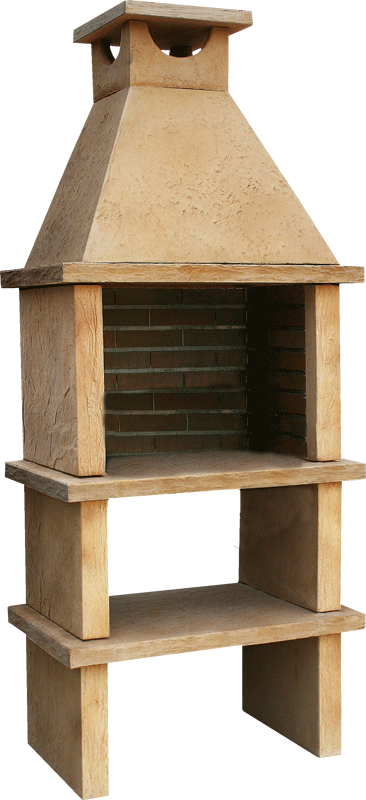 Terra 10 – Reconstituted stone barbecue with 60 cm grill grate (stainless steel optional)