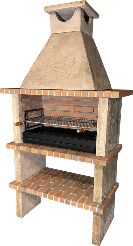 Terra 25 – Reconstituted stone barbecue with 80 cm grill (stainless steel optional)