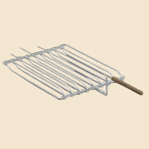 Griglia doppia per barbecue con manici in legno – Pesce e grigliate – Acciaio o inox (Brava/Rivieira/Rocca/Urban)