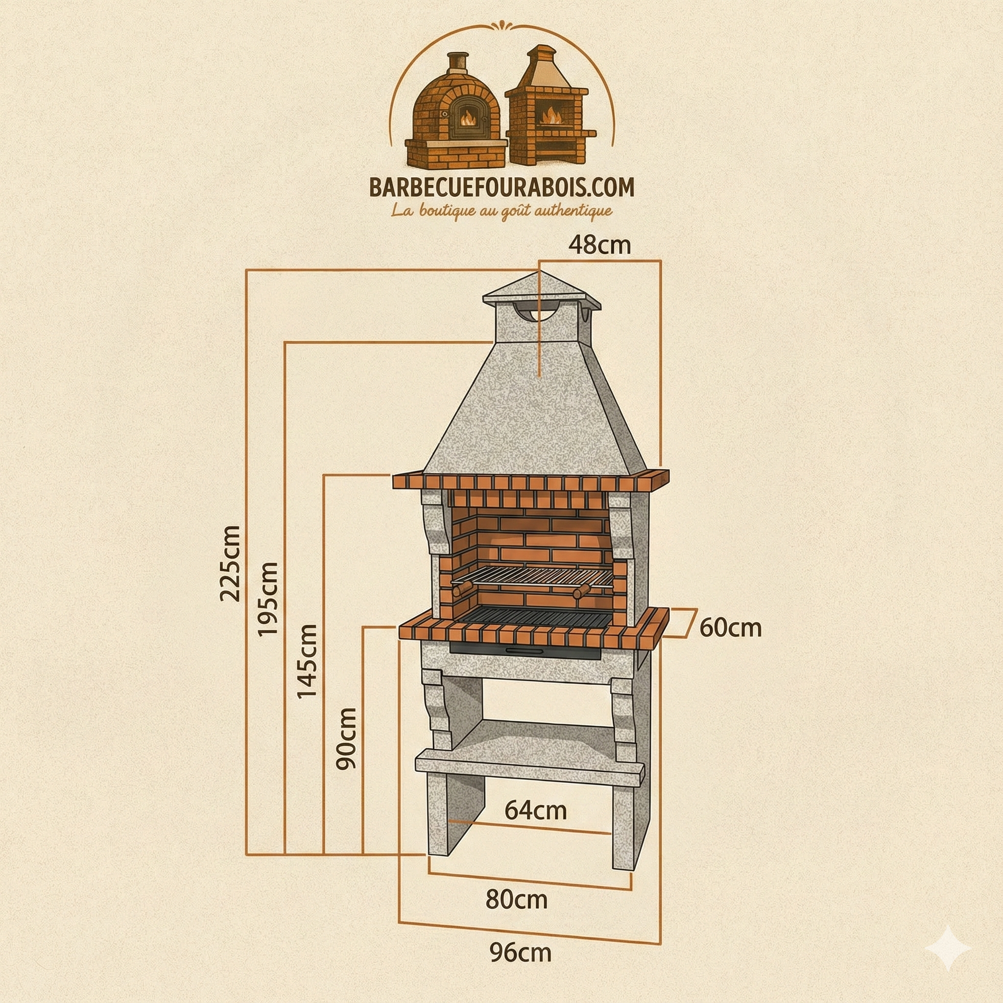 Barbecue in Mattoni TerraCotto 101 – Compatto e Tradizionale