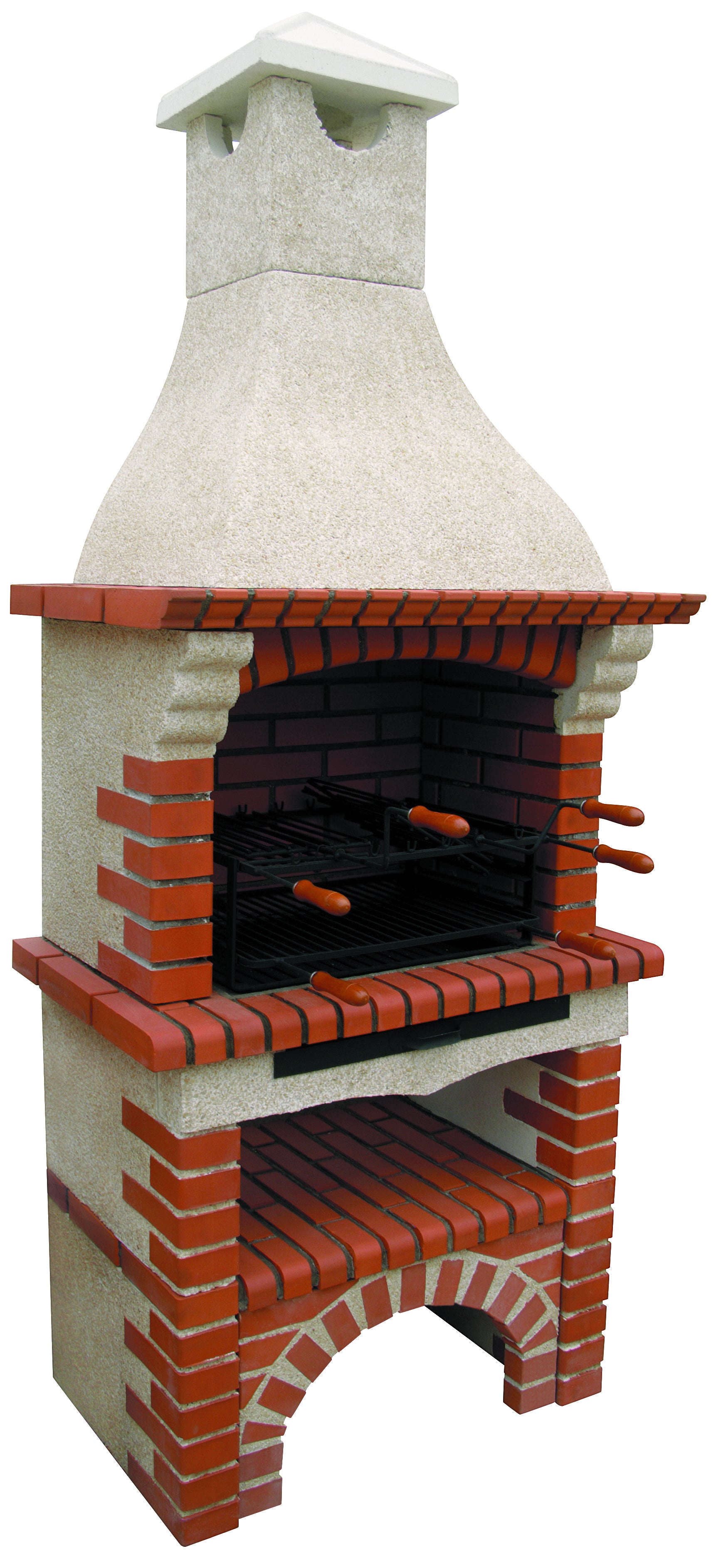 Calabria 105 – Barbecue tradizionale in mattoni e pietra ricostituita – griglia da 60 cm