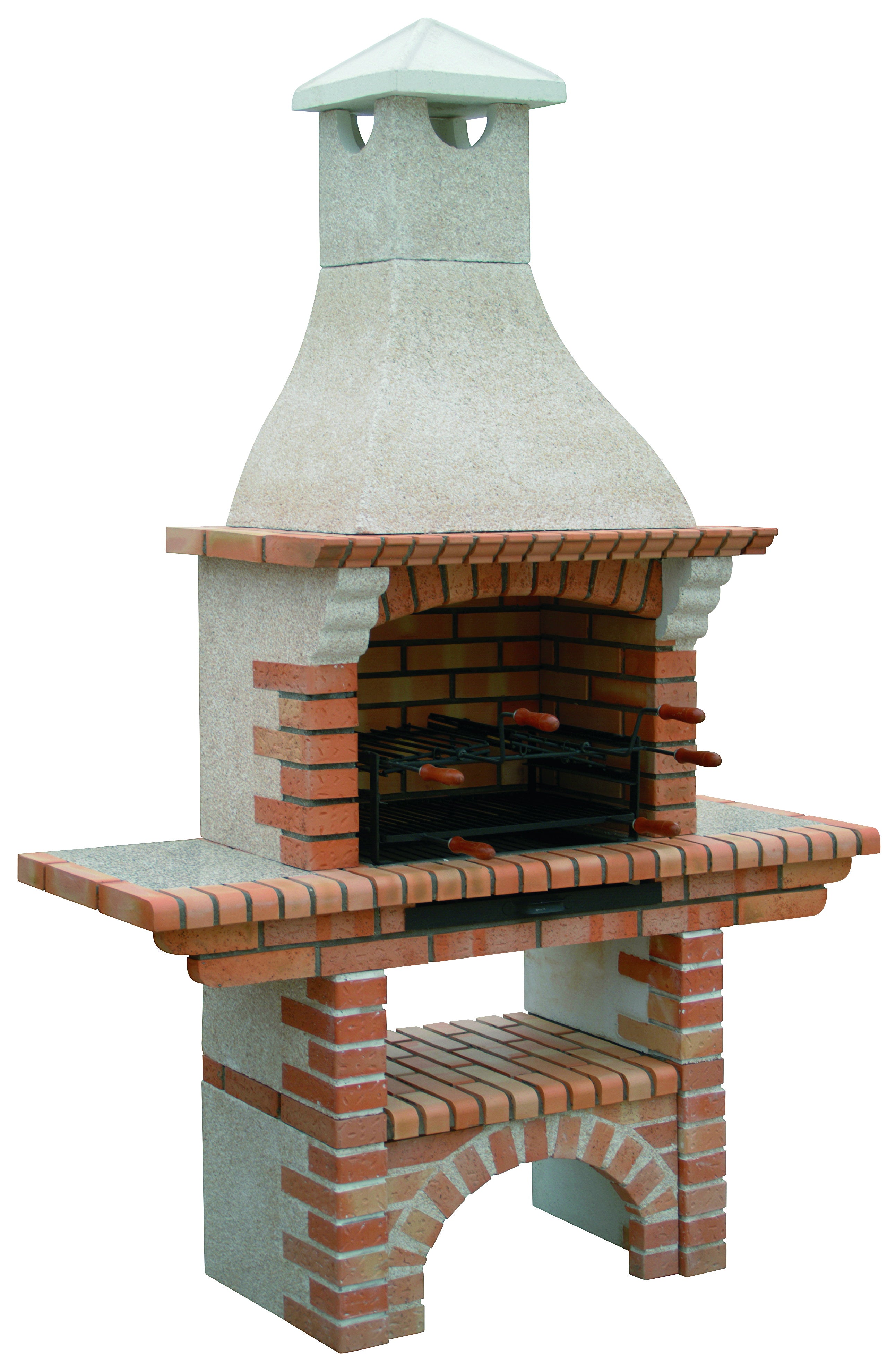 Calabria 207 – Barbecue tradizionale in mattoni e pietra ricostituita – griglia da 60 cm