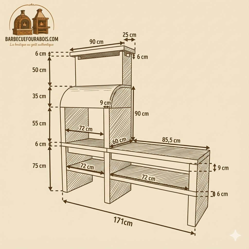 Granito 49 – Cucina da esterno in granito con lavello e griglia da 70 cm