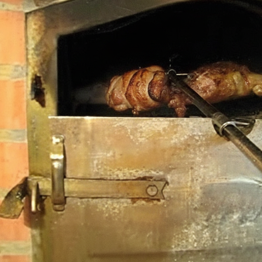 Girarrosto per forno a legna – 90/100/110/120 cm (acquisto singolo o con forno)