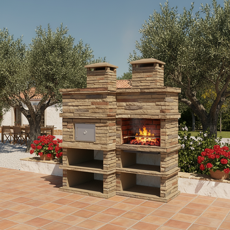 Rocca Forno 463 – Barbecue in Pietra con Forno a Legna