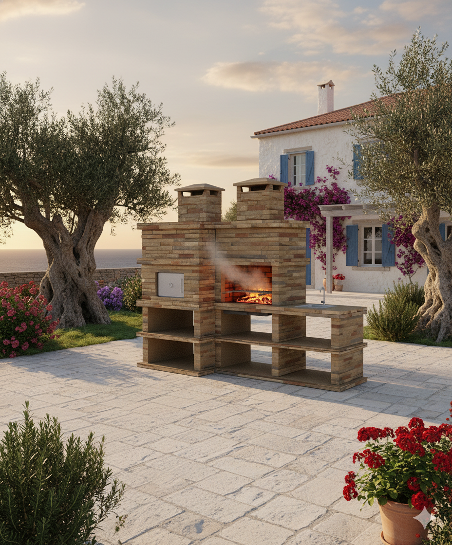 🔥 Barbecue Rocca Forno 464 – Con Forno a Legna e Lavello Laterale