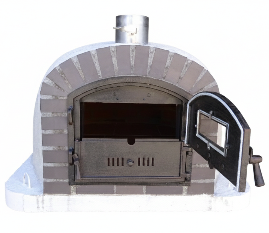 Forno a Legna BRACIARO 100 cm – Forno per Pizza e Arrosti in Mattoni Grigi