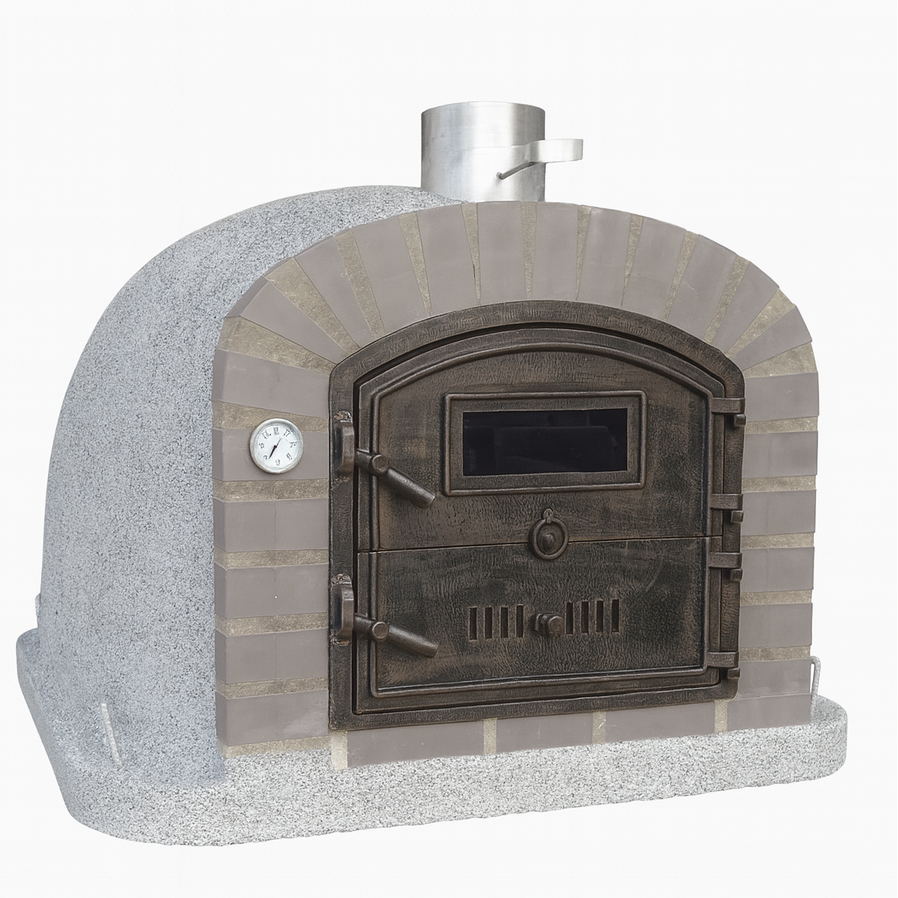 Forno a Legna BRACIARO 100 cm – Forno per Pizza e Arrosti in Mattoni Grigi