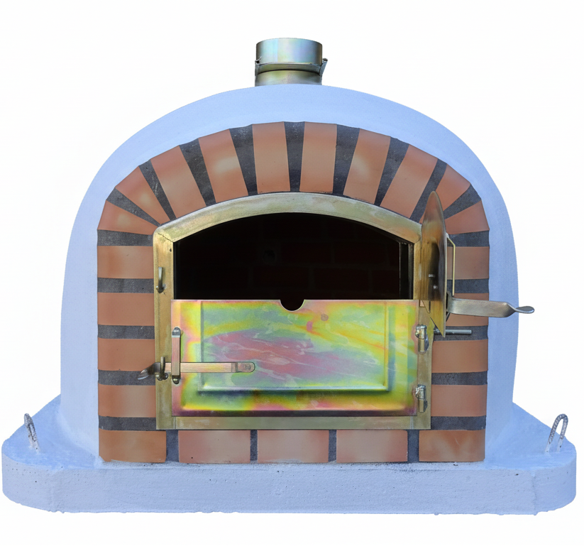 Forno a Legna CENTORO 110 cm – Forno per Pizza Tradizionale con Canna Fumaria Centrale