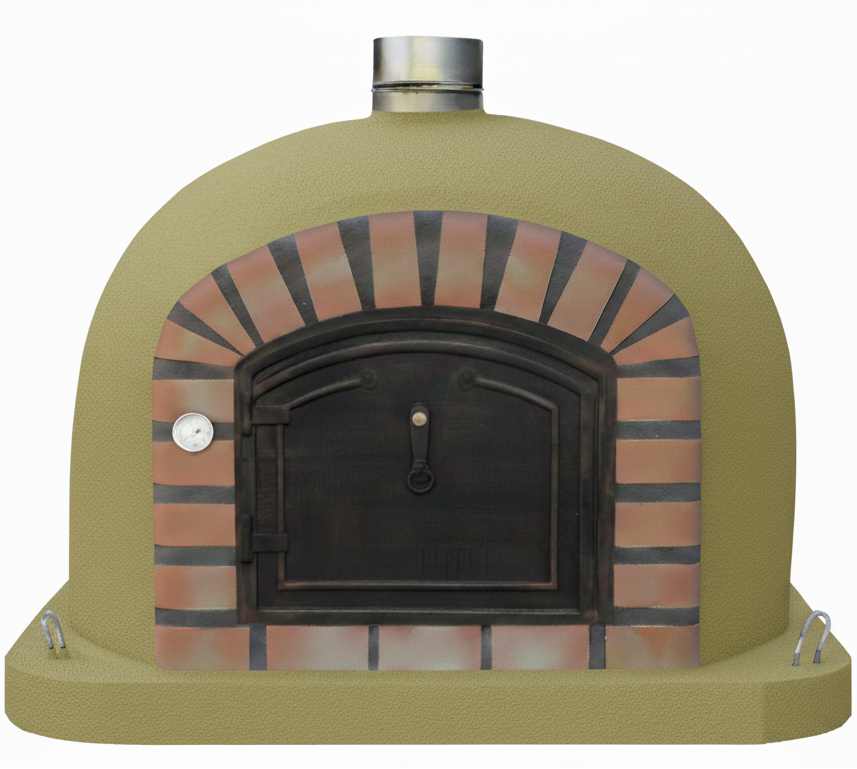 Forno a Legna CENTORO 90 cm – Forno per Pizza con Canna Fumaria Centrale