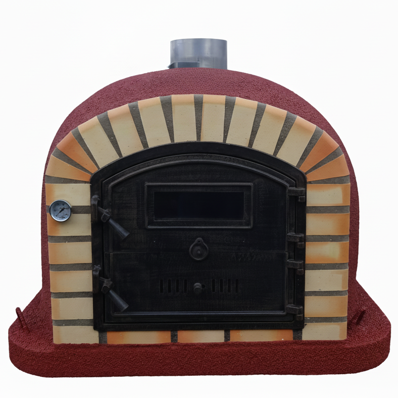 Forno a Legna CENTORO 110 cm – Forno per Pizza Tradizionale con Canna Fumaria Centrale