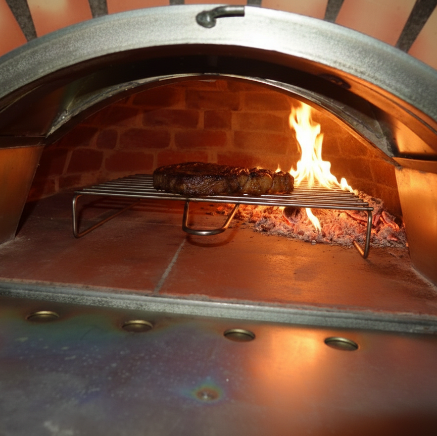Griglia inox per forno a legna – 2 formati a scelta (acquistabile anche singolarmente)