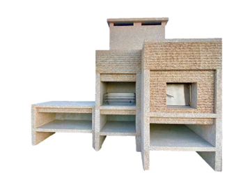 Granito 25 – Cucina da esterno in granito XXL con forno e lavello (griglia da 70 cm)
