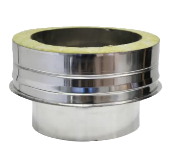 Riduzione inox isolata / semplice – Ø190/Ø140 (adattatore per l’uscita dei fumi del forno)