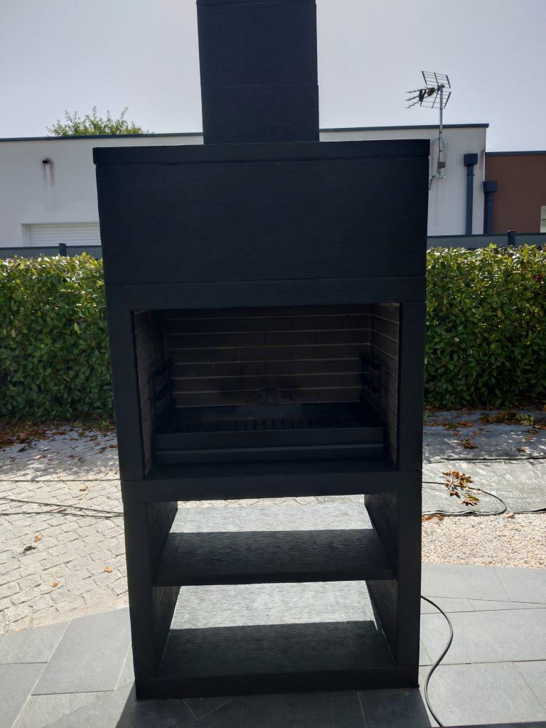 Linea 25 – Barbecue dal design moderno (4 colori) con griglia in acciaio da 80 cm inclusa -