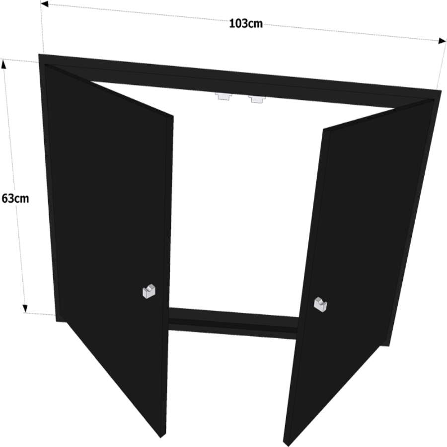 Porta per moduli Linea – Acciaio verniciato (nero/bianco/marrone/beige)