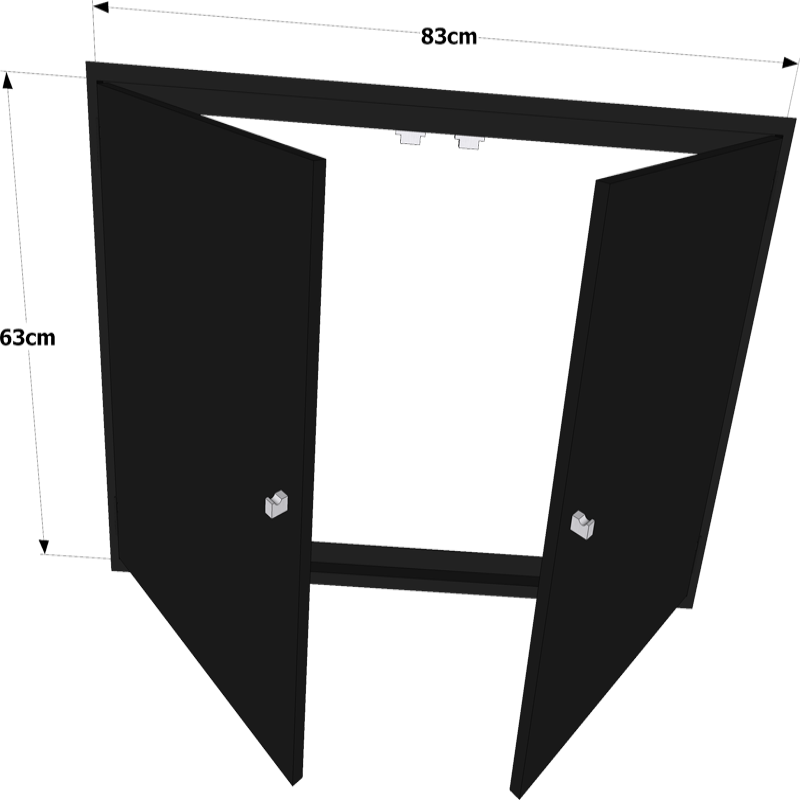 Porta per moduli Linea – Acciaio verniciato (nero/bianco/marrone/beige)