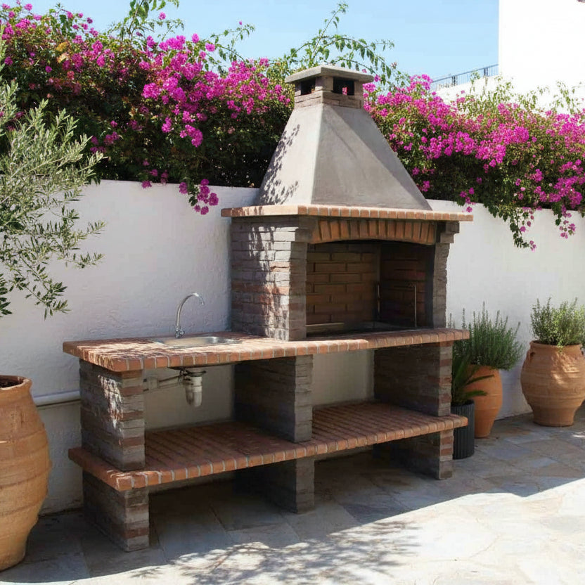 Barbecue in Pietra Rivieira XL 422 – Con Modulo e Lavello in Acciaio Inox