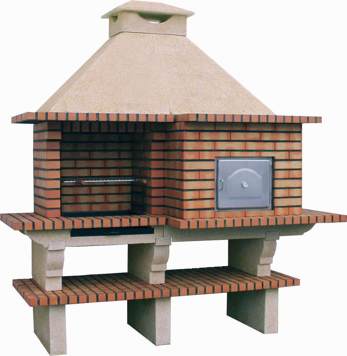 Barbecue in mattoni TerraCotto 124 – Con forno a legna Ø75 cm