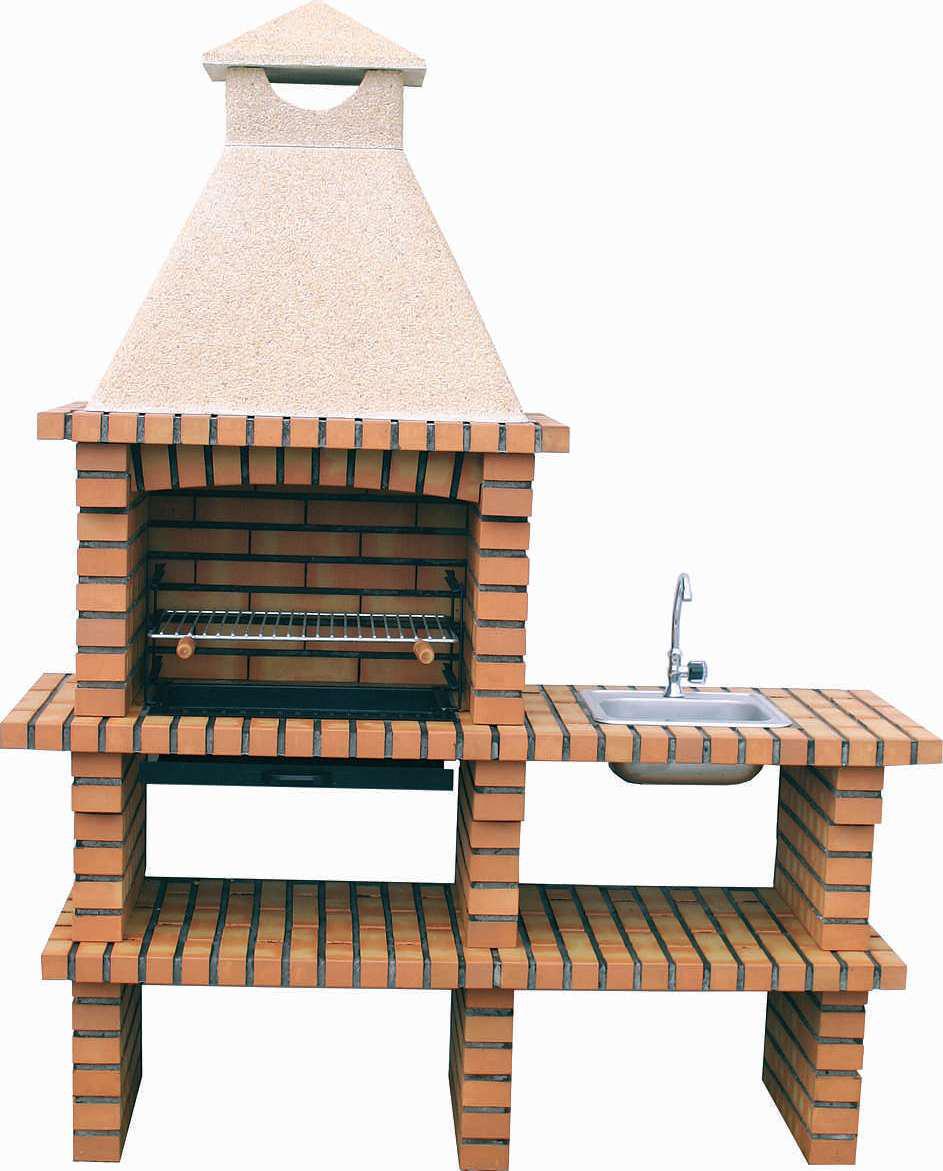 Barbecue in mattoni TerraCotto 141 – Con modulo lavello indipendente