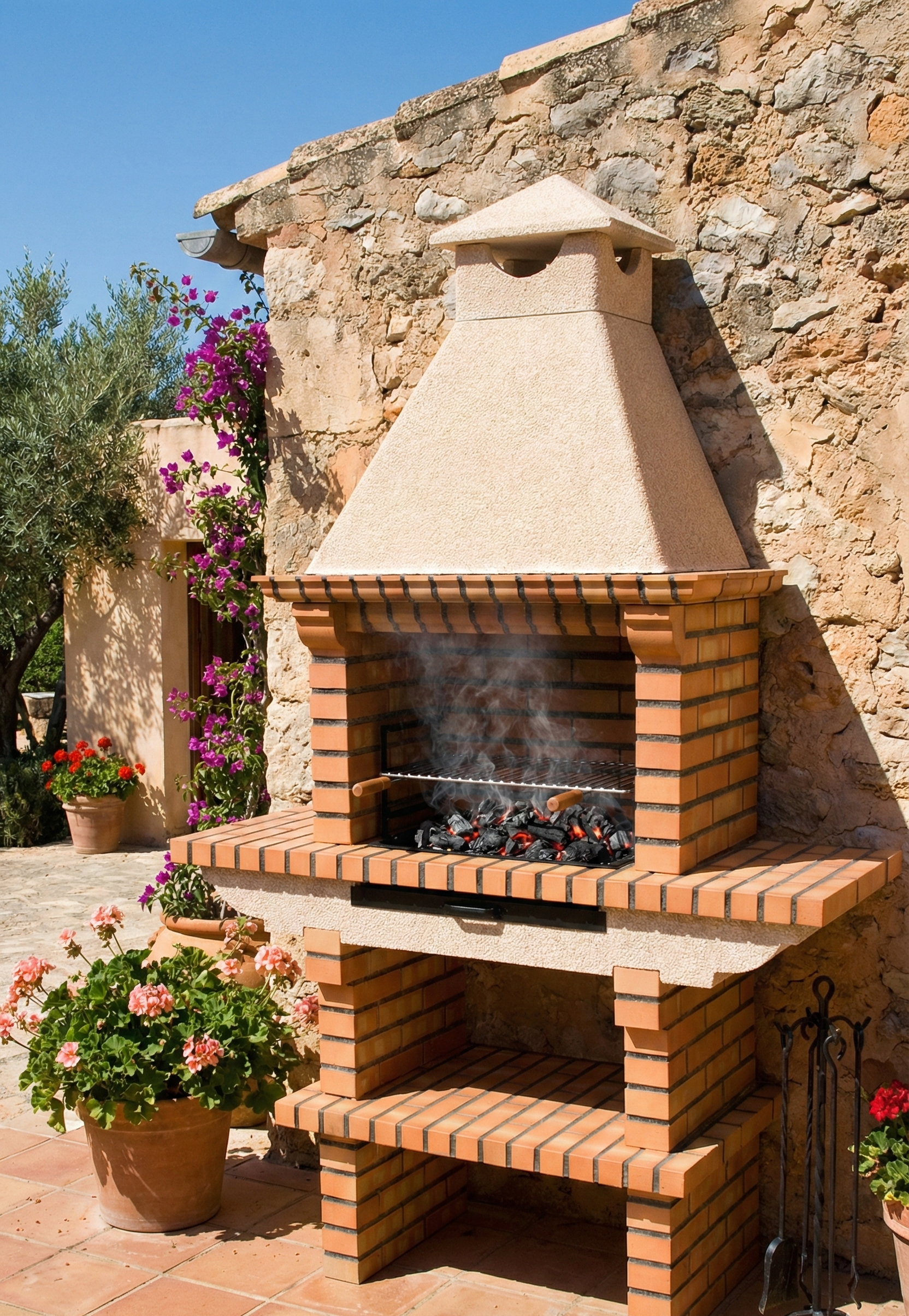 Barbecue in Mattoni TerraCotto 108 – Modello Tradizionale Premium