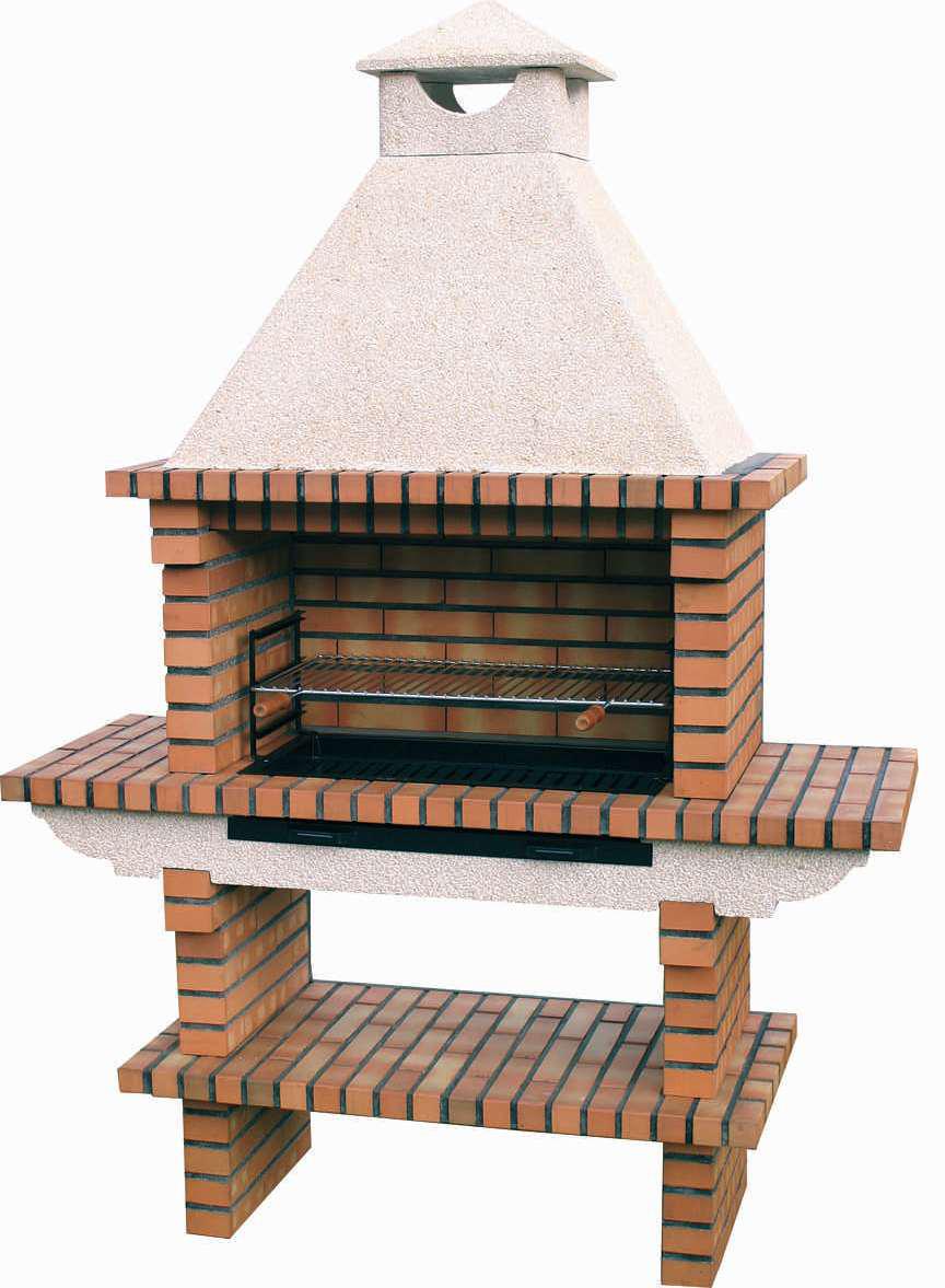 Barbecue in Mattoni TerraCotto 116 – Doppio Ripiano Laterale