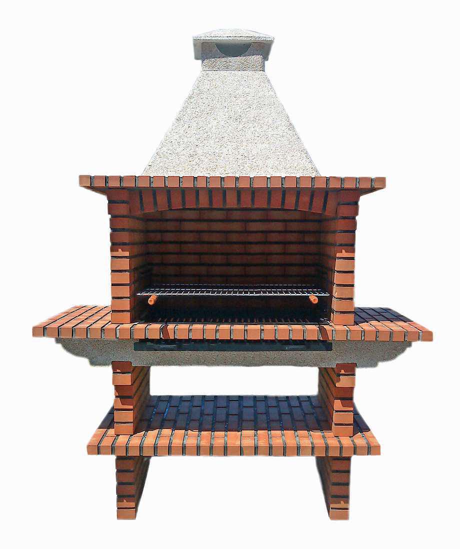 Barbecue in mattoni TerraCotto 173 – Ampio focolare 100×60 cm