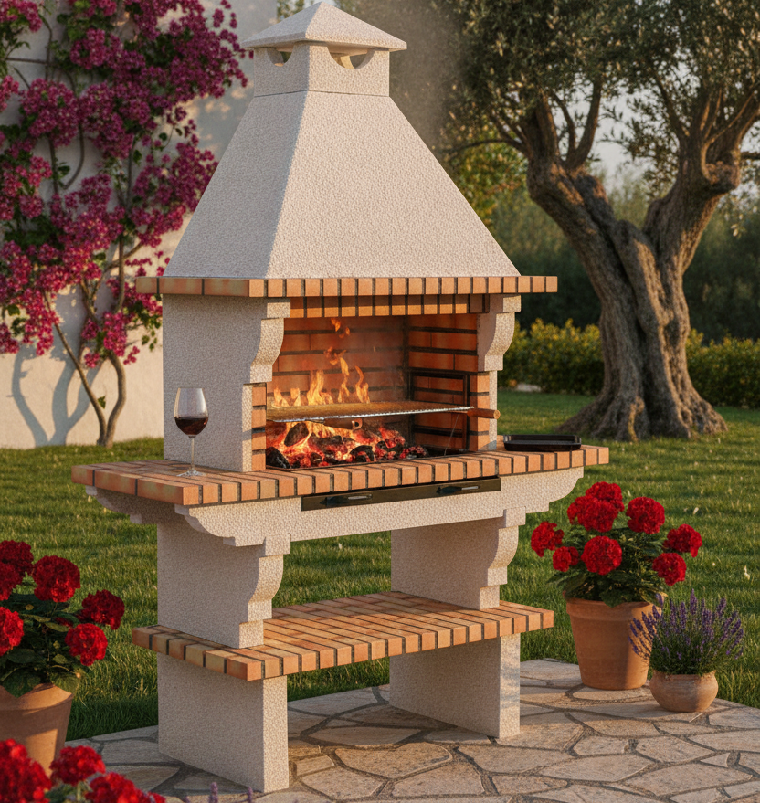 Barbecue en Pierre & Briques TerraCotto 114 – Grand Modèle Traditionnel