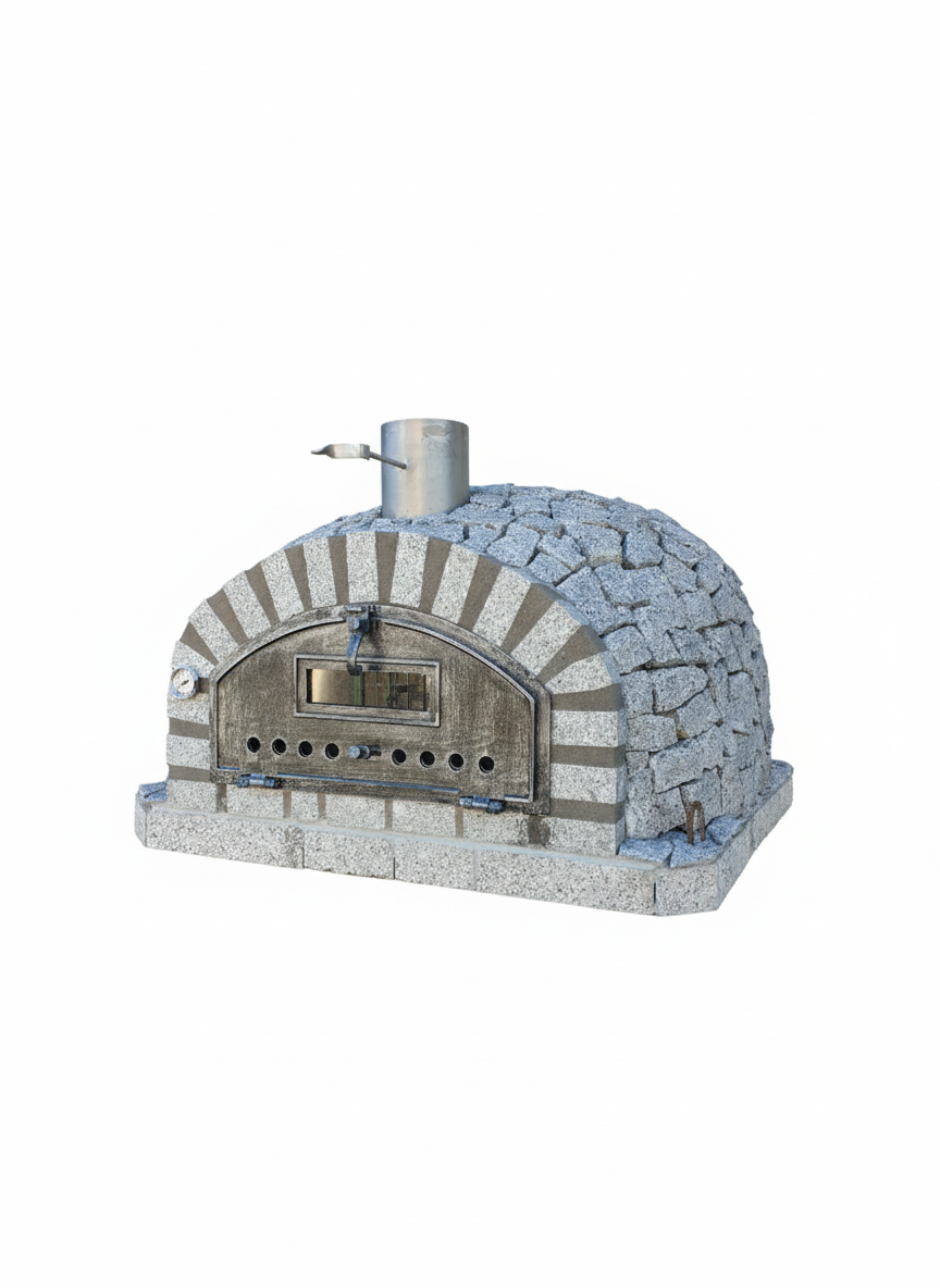 Forno a Legna ETNA 100 cm – Finitura in Pietra di Granito Naturale