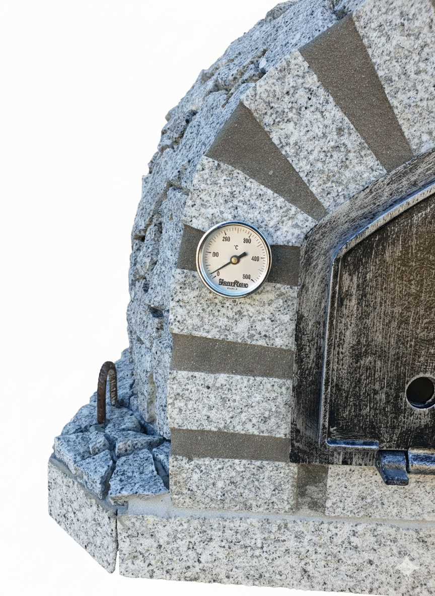 Forno a Legna ETNA 100 cm – Finitura in Pietra di Granito Naturale