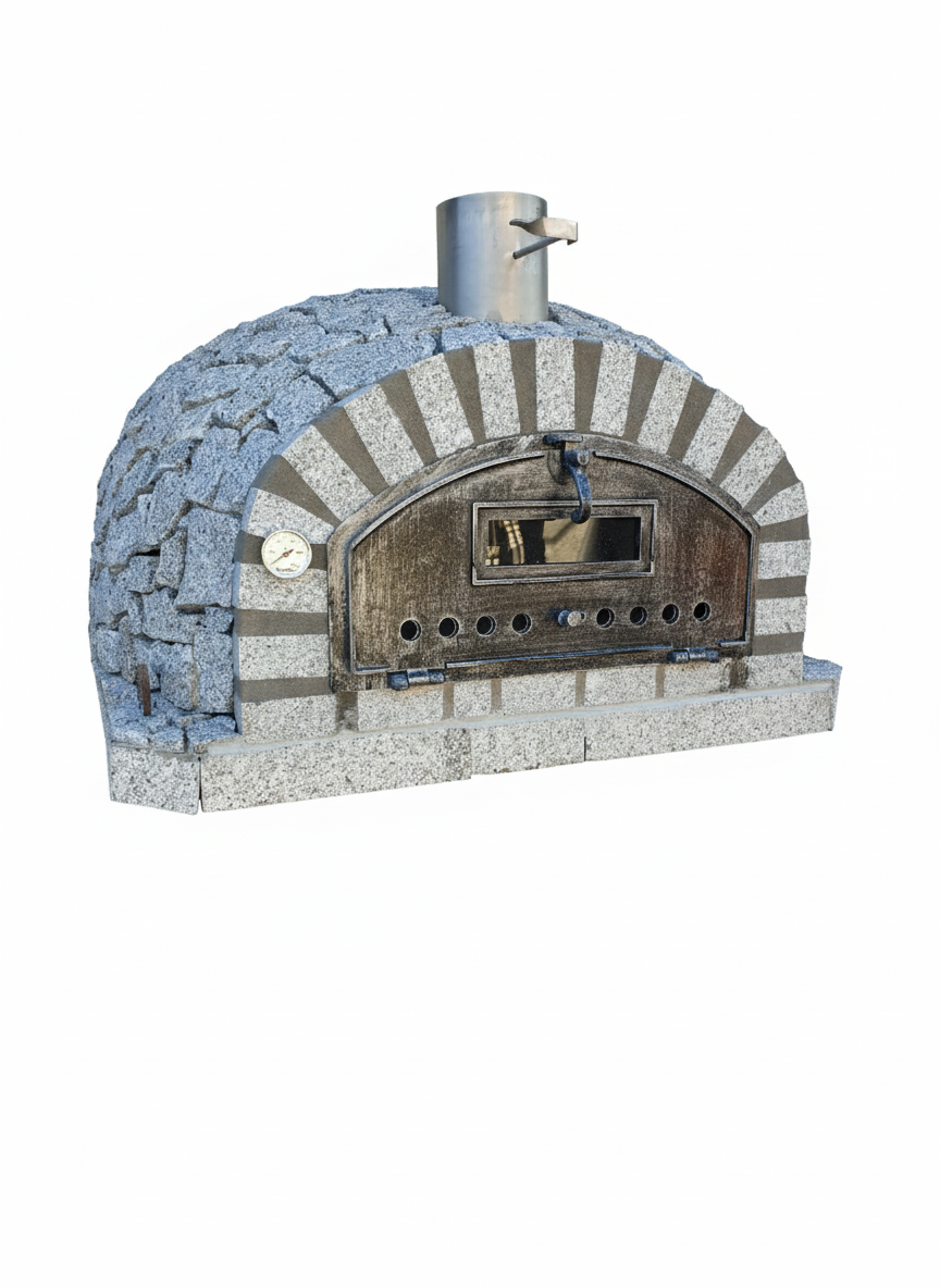Forno a Legna ETNA 100 cm – Finitura in Pietra di Granito Naturale
