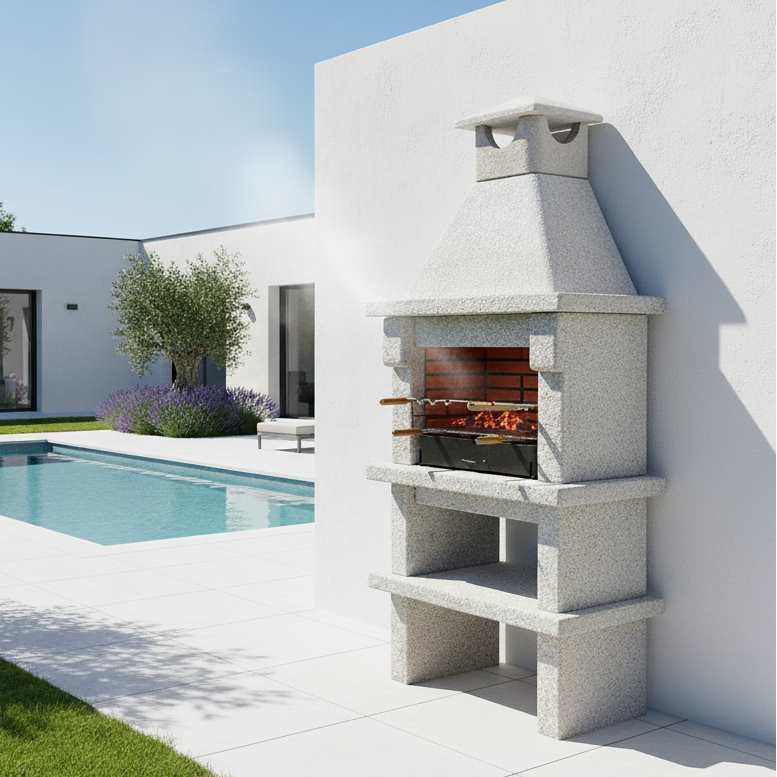 Pietra 050 – Barbecue en Granit avec Foyer Réfractaire