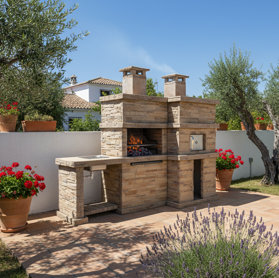 🔥 Rocca Forno 474 – Barbecue in Pietra con Forno e Lavello in Acciaio Inox