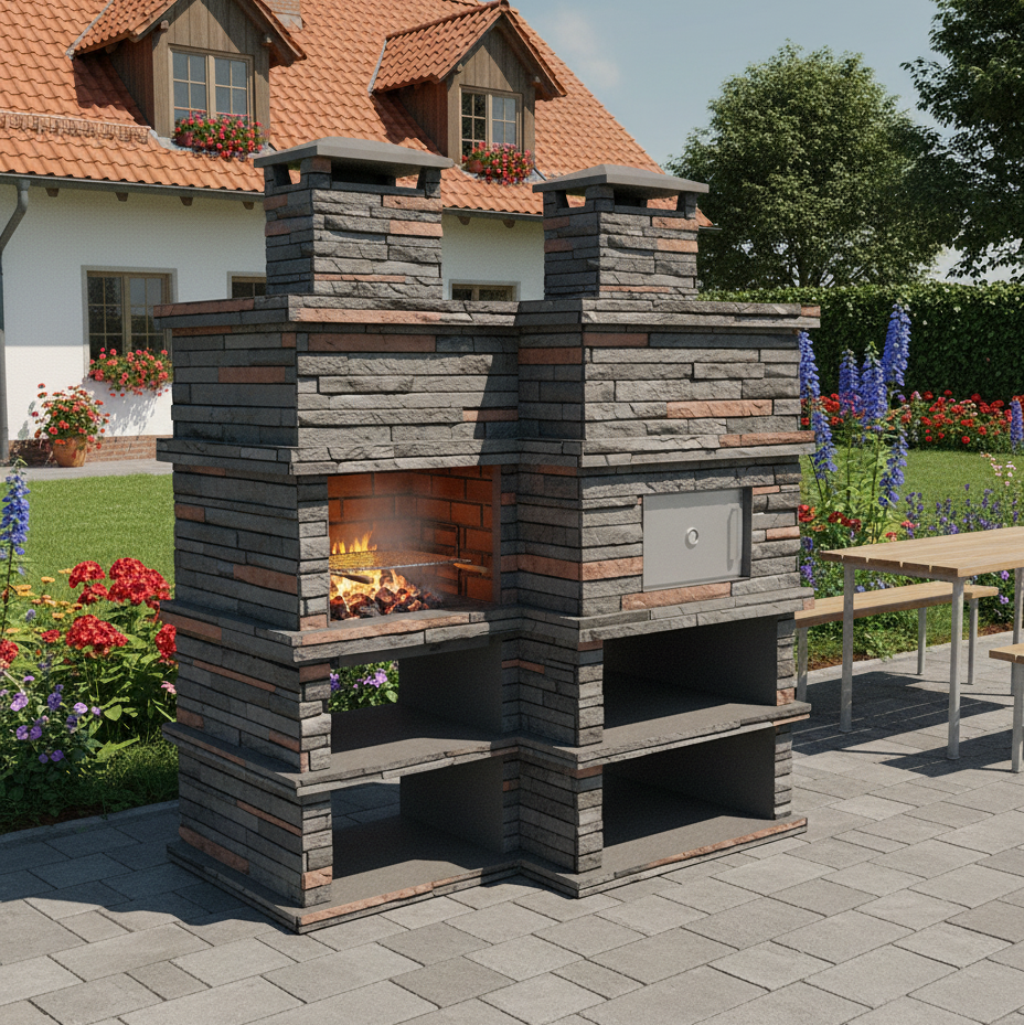 Rocca Forno 463 – Barbecue in Pietra con Forno a Legna