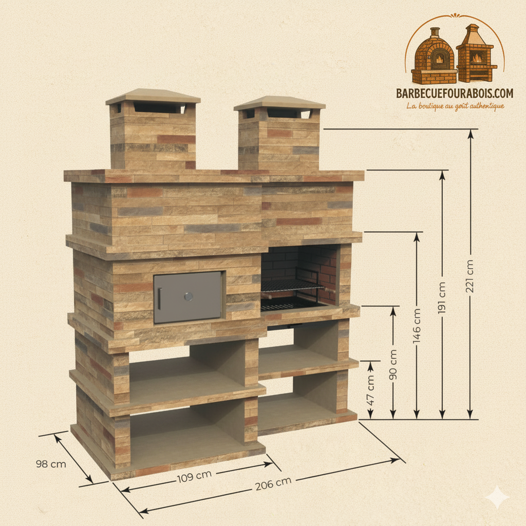 Rocca Forno 463 – Barbecue in Pietra con Forno a Legna