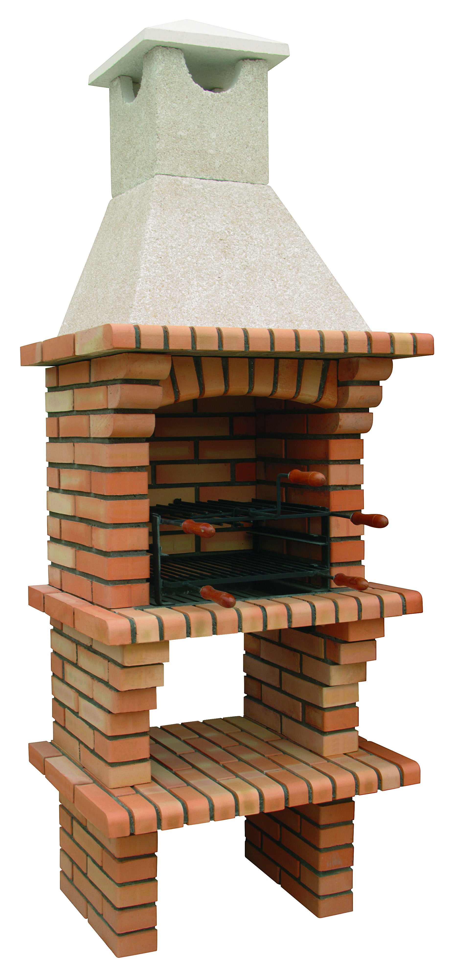 Calabria 60 – Barbecue tradizionale in mattoni e pietra ricostituita – apertura da 47 cm