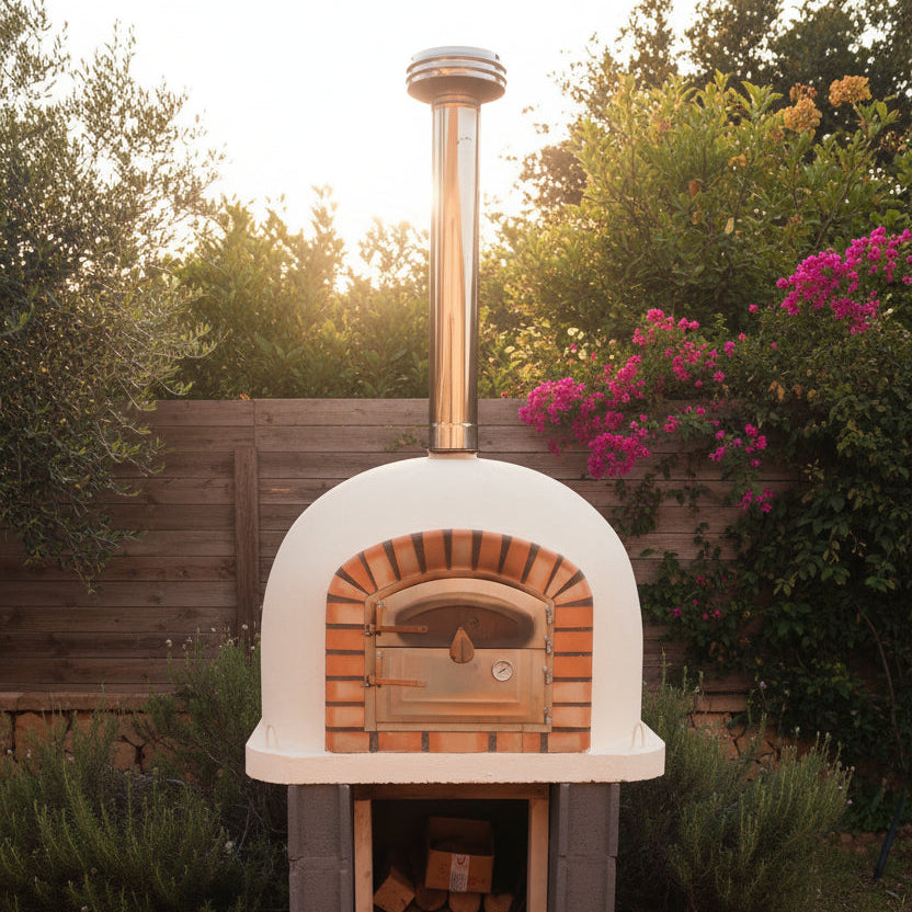 Forno a Legna CENTORO 120 cm – Forno per Pizza Tradizionale con Canna Fumaria Centrale