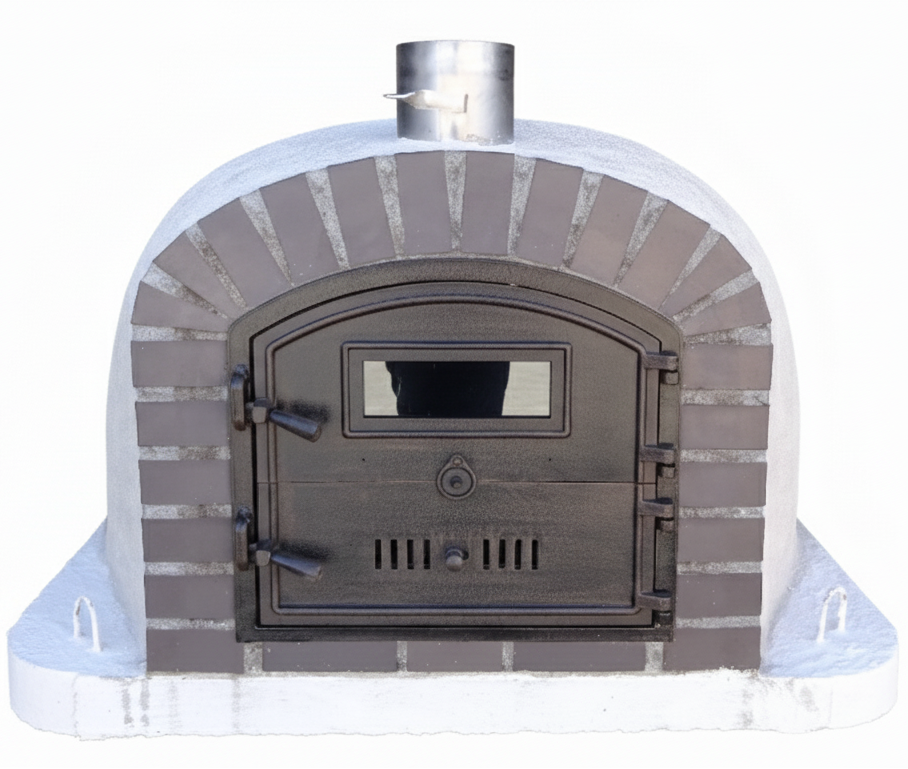 Forno a Legna BRACIARO 100 cm – Forno per Pizza e Arrosti in Mattoni Grigi