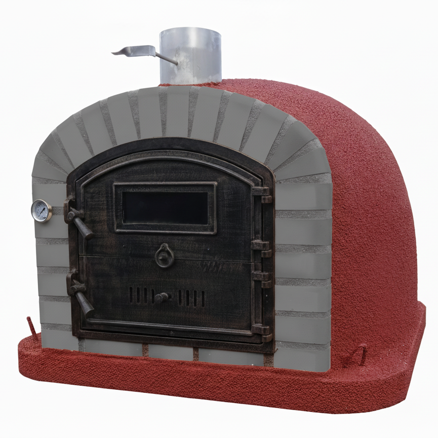 Forno a Legna BRACIARO 100 cm – Forno per Pizza e Arrosti in Mattoni Grigi