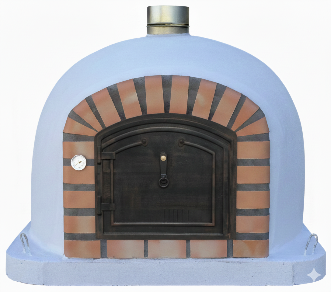 Forno a Legna CENTORO 90 cm – Forno per Pizza con Canna Fumaria Centrale