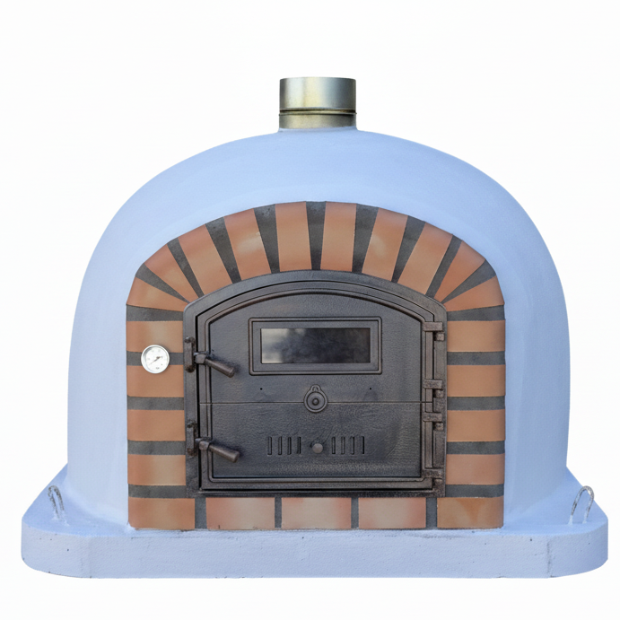 Forno a Legna CENTORO 110 cm – Forno per Pizza Tradizionale con Canna Fumaria Centrale