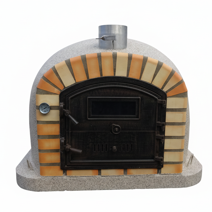 Forno a Legna CENTORO 110 cm – Forno per Pizza Tradizionale con Canna Fumaria Centrale