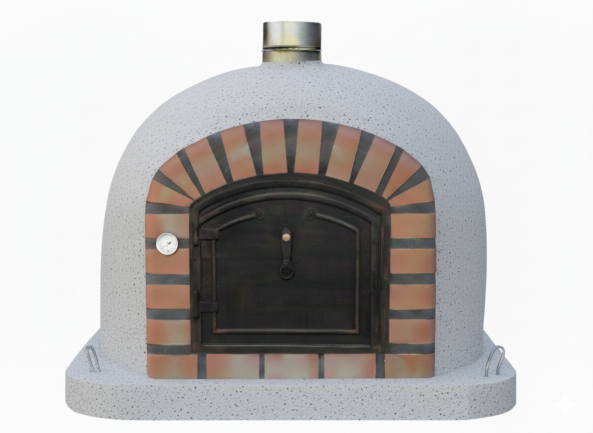 Forno a Legna CENTORO 90 cm – Forno per Pizza con Canna Fumaria Centrale