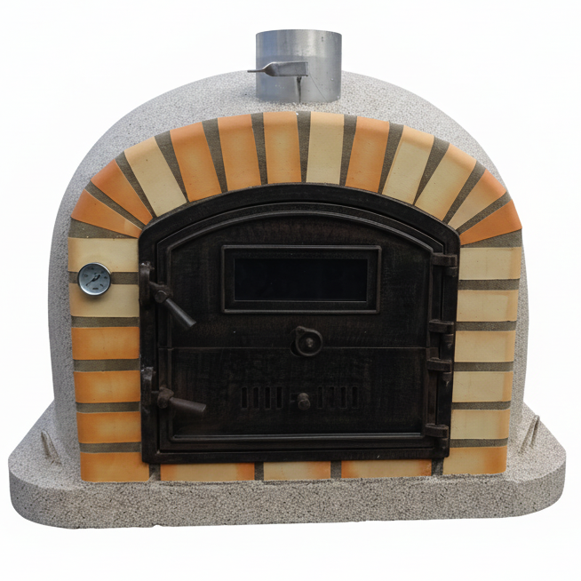 Forno a Legna CENTORO 100 cm – Forno per Pizza e Arrosti con Canna Fumaria Centrale
