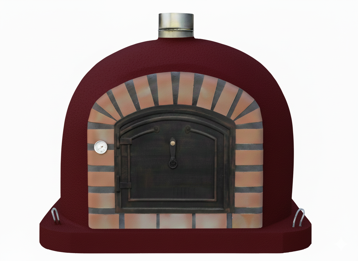Forno a Legna CENTORO 90 cm – Forno per Pizza con Canna Fumaria Centrale