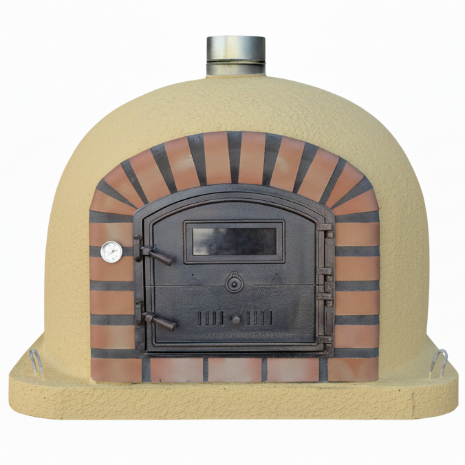 Forno a Legna CENTORO 100 cm – Forno per Pizza e Arrosti con Canna Fumaria Centrale