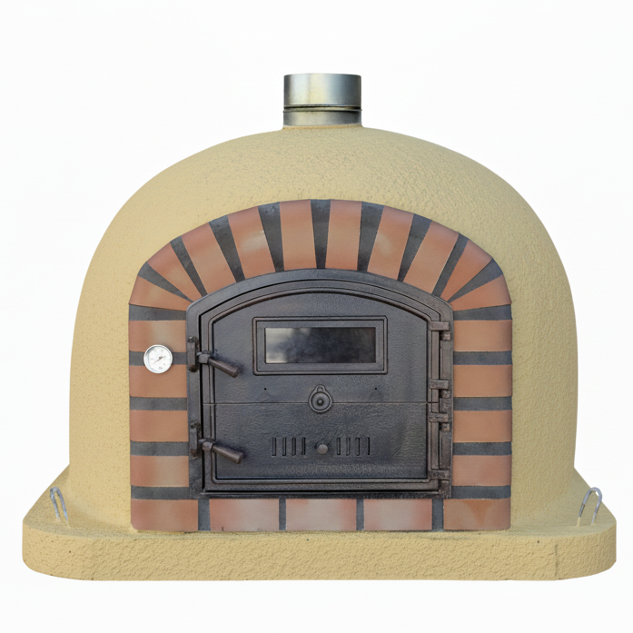 Forno a Legna CENTORO 110 cm – Forno per Pizza Tradizionale con Canna Fumaria Centrale