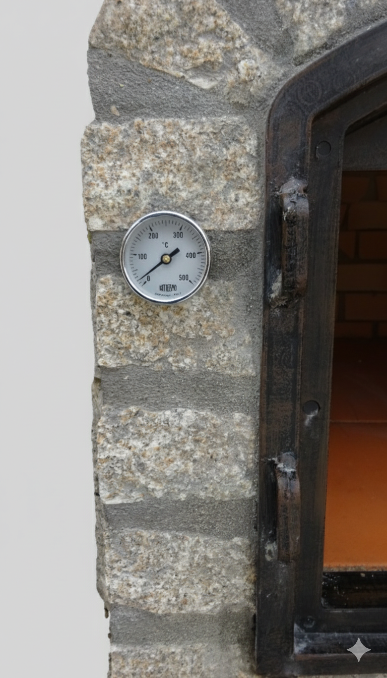 Forno a Legna NERO 100 cm – Finitura in Pietra di Granito Naturale