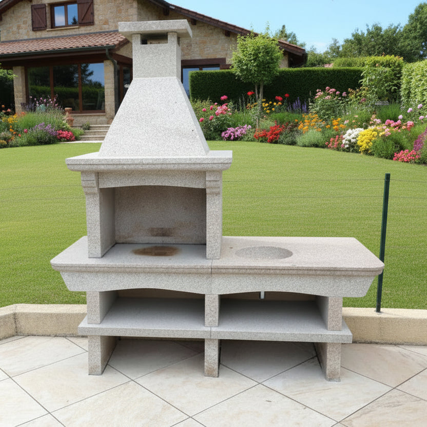 Granito 10 – Cucina da esterno in granito con lavello e griglia da 70 cm