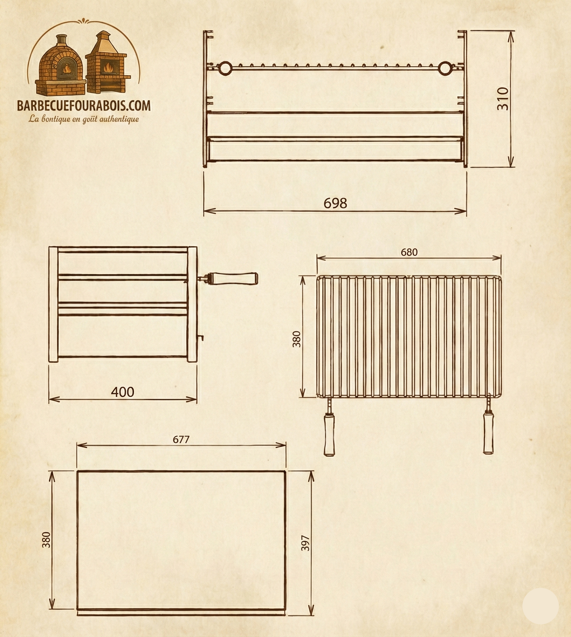 Griglia da appoggio in inox – 60x40 / 70x40 / 80x40 – Consegna gratuita